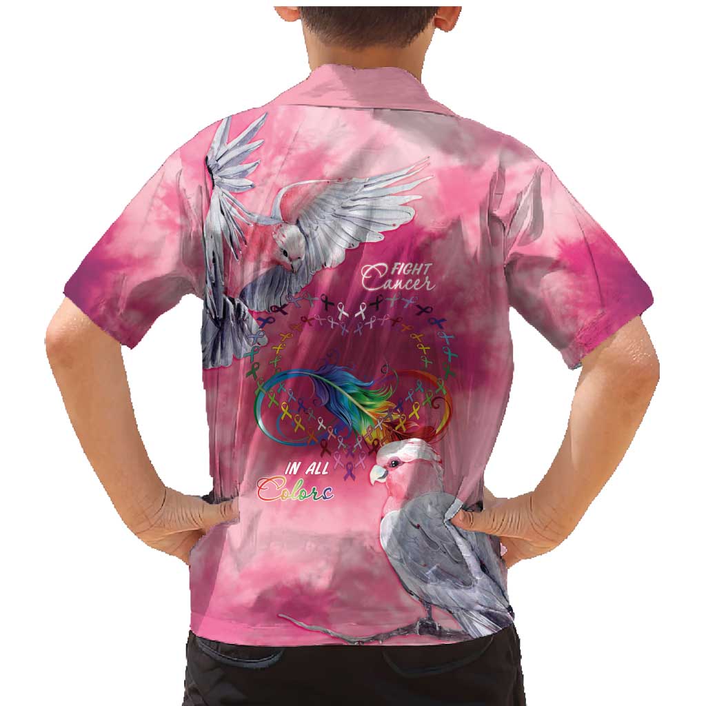 Australia Fight Cancer In All Colors Family Matching Mermaid Dress and Hawaiian Shirt Galah Pink Tie Dye - Vibe Hoodie