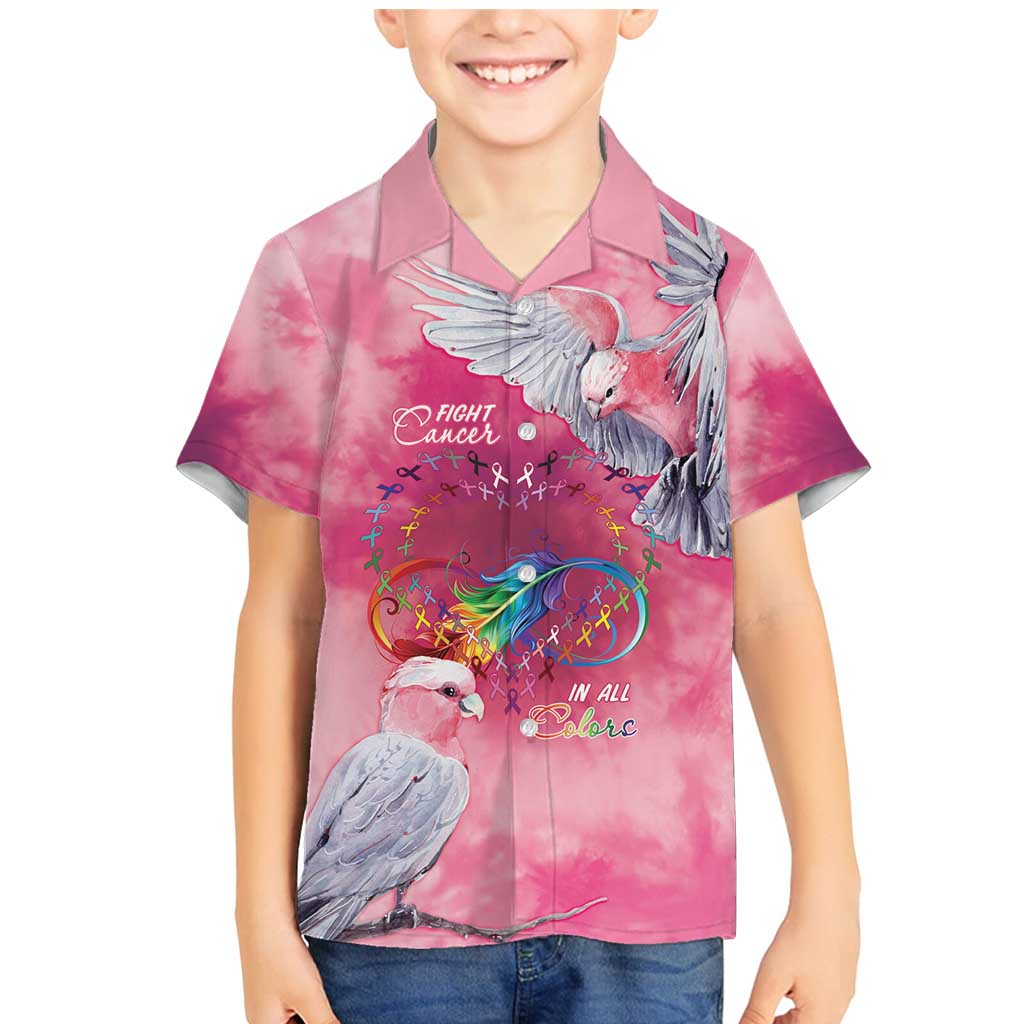 Australia Fight Cancer In All Colors Family Matching Mermaid Dress and Hawaiian Shirt Galah Pink Tie Dye - Vibe Hoodie