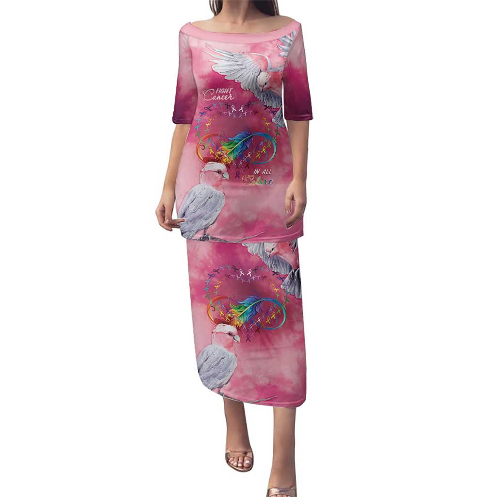 Australia Fight Cancer In All Colors Family Matching Puletasi and Hawaiian Shirt Galah Pink Tie Dye - Vibe Hoodie