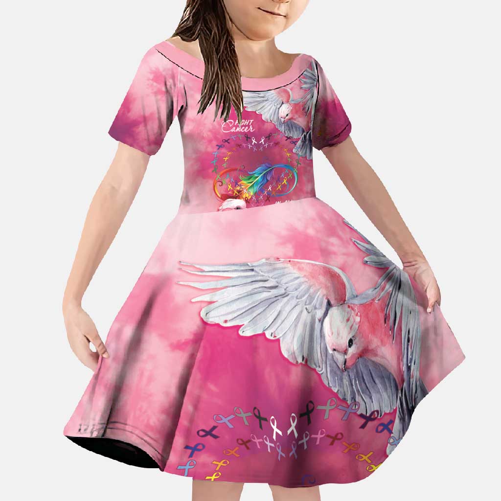 Australia Fight Cancer In All Colors Family Matching Summer Maxi Dress and Hawaiian Shirt Galah Pink Tie Dye - Vibe Hoodie