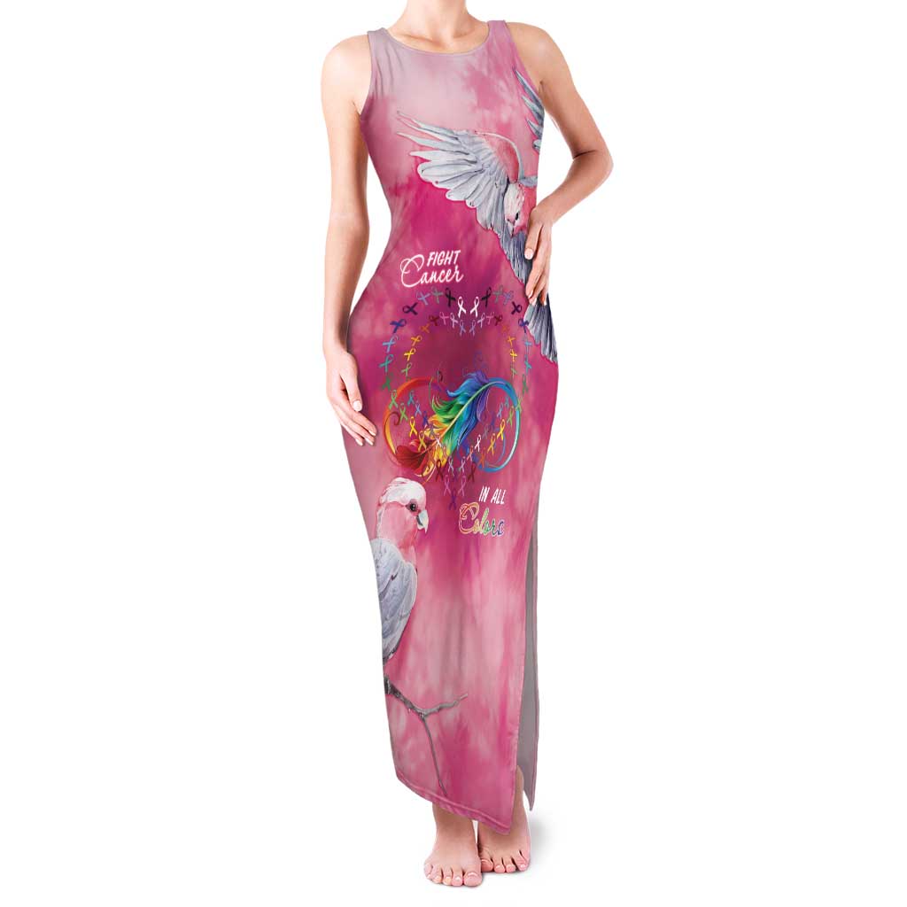 Australia Fight Cancer In All Colors Family Matching Tank Maxi Dress and Hawaiian Shirt Galah Pink Tie Dye - Vibe Hoodie