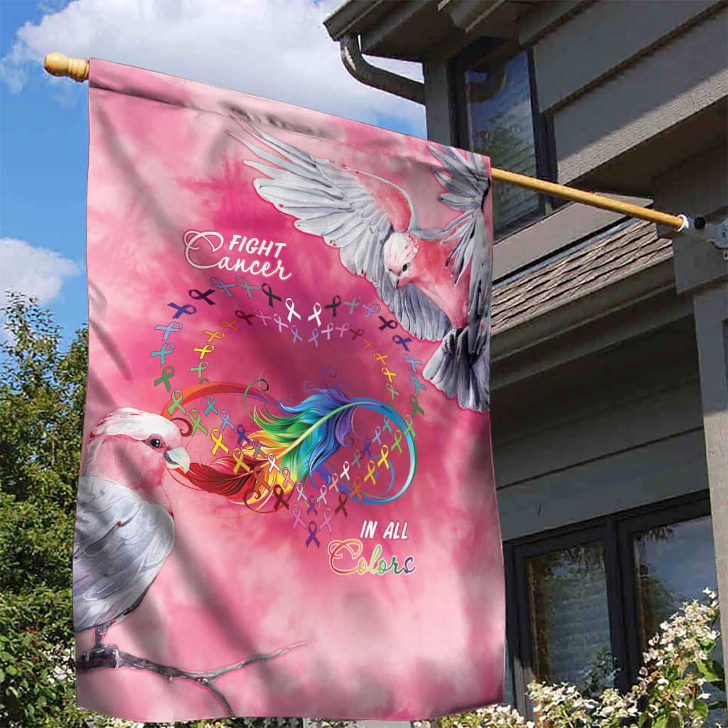 Australia Fight Cancer In All Colors Garden Flag Galah Pink Tie Dye - Vibe Hoodie