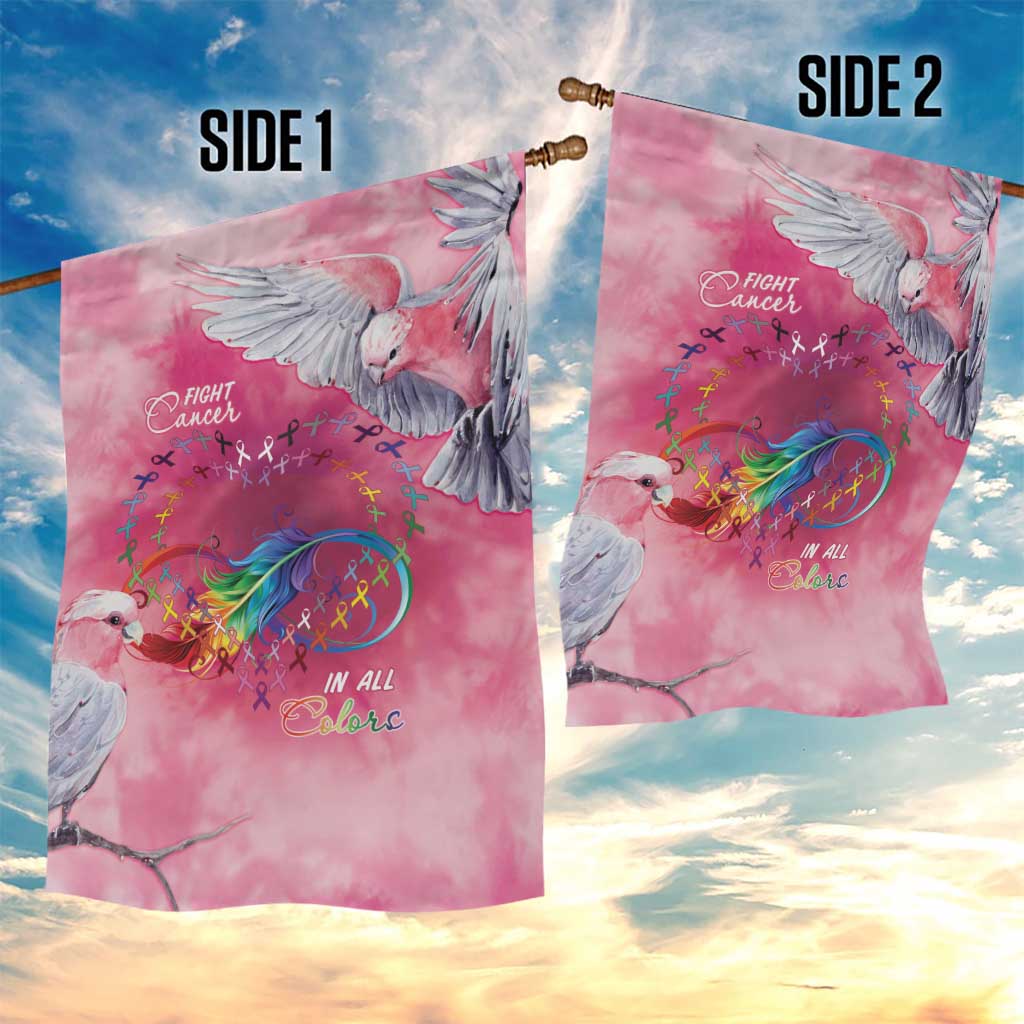 Australia Fight Cancer In All Colors Garden Flag Galah Pink Tie Dye - Vibe Hoodie