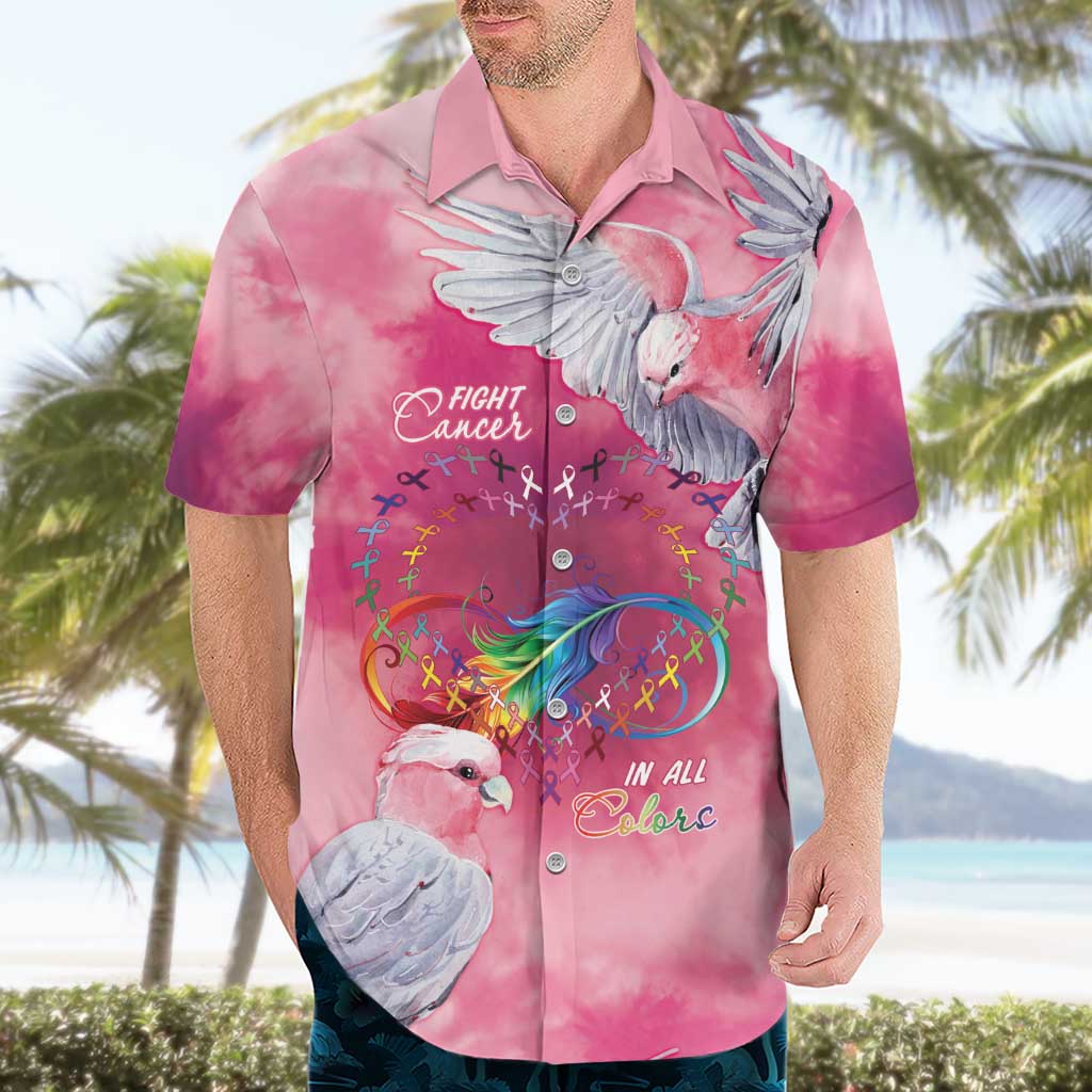 Australia Fight Cancer In All Colors Hawaiian Shirt Galah Pink Tie Dye - Vibe Hoodie
