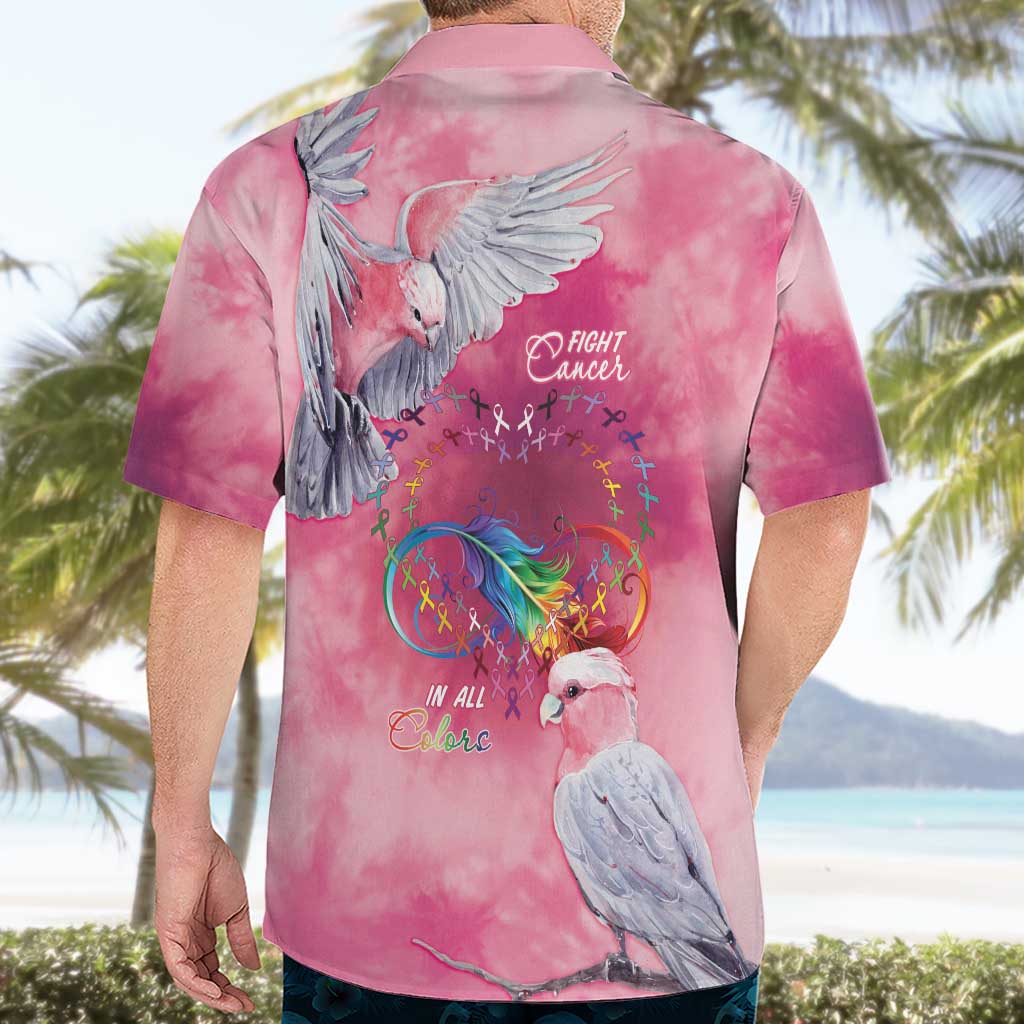 Australia Fight Cancer In All Colors Hawaiian Shirt Galah Pink Tie Dye - Vibe Hoodie