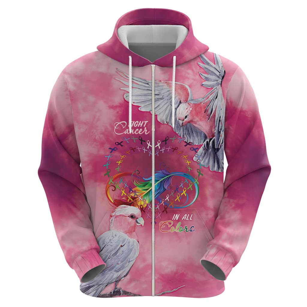 Australia Fight Cancer In All Colors Hoodie Galah Pink Tie Dye - Vibe Hoodie