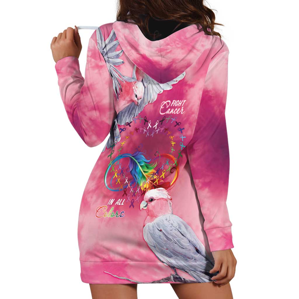Australia Fight Cancer In All Colors Hoodie Dress Galah Pink Tie Dye - Vibe Hoodie