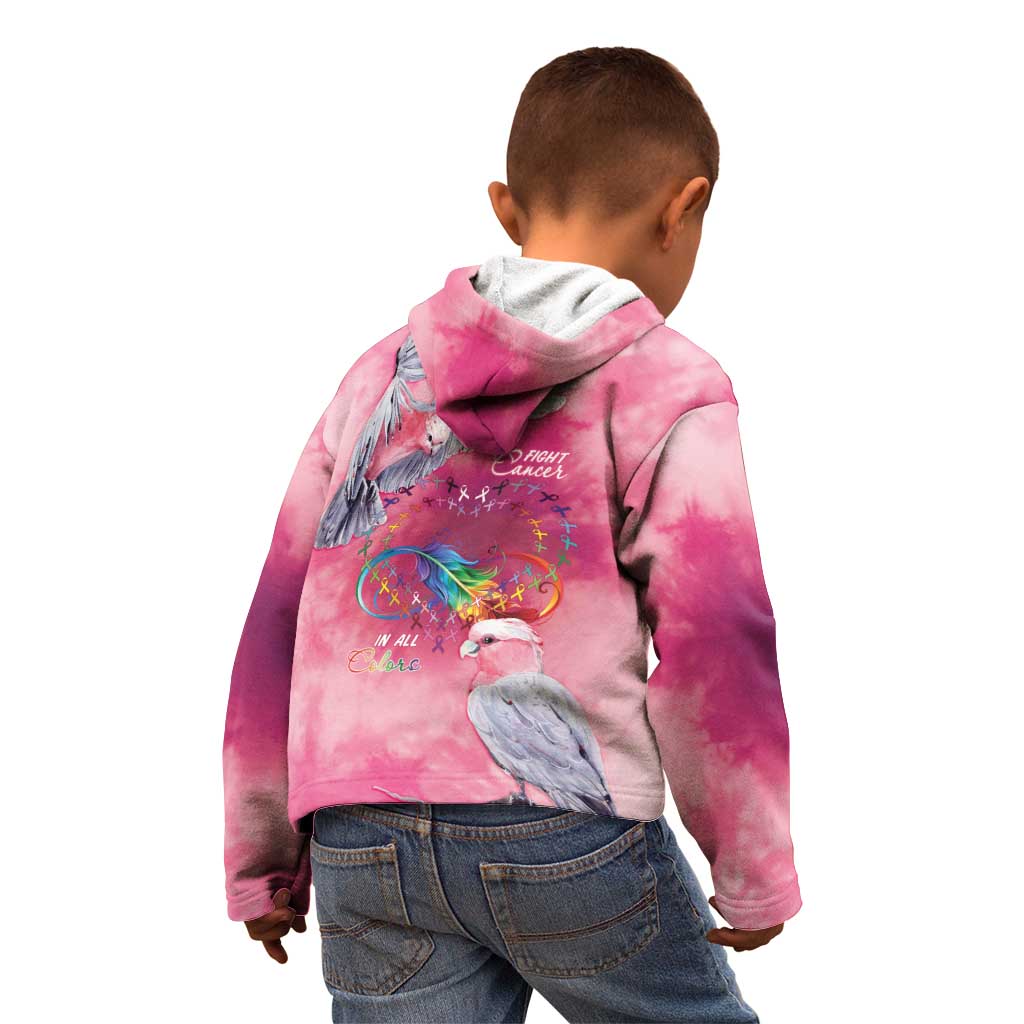 Australia Fight Cancer In All Colors Kid Hoodie Galah Pink Tie Dye - Vibe Hoodie