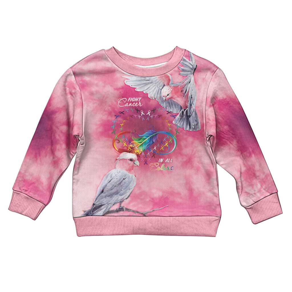 Australia Fight Cancer In All Colors Kid Ugly Christmas Sweater Galah Pink Tie Dye - Vibe Hoodie