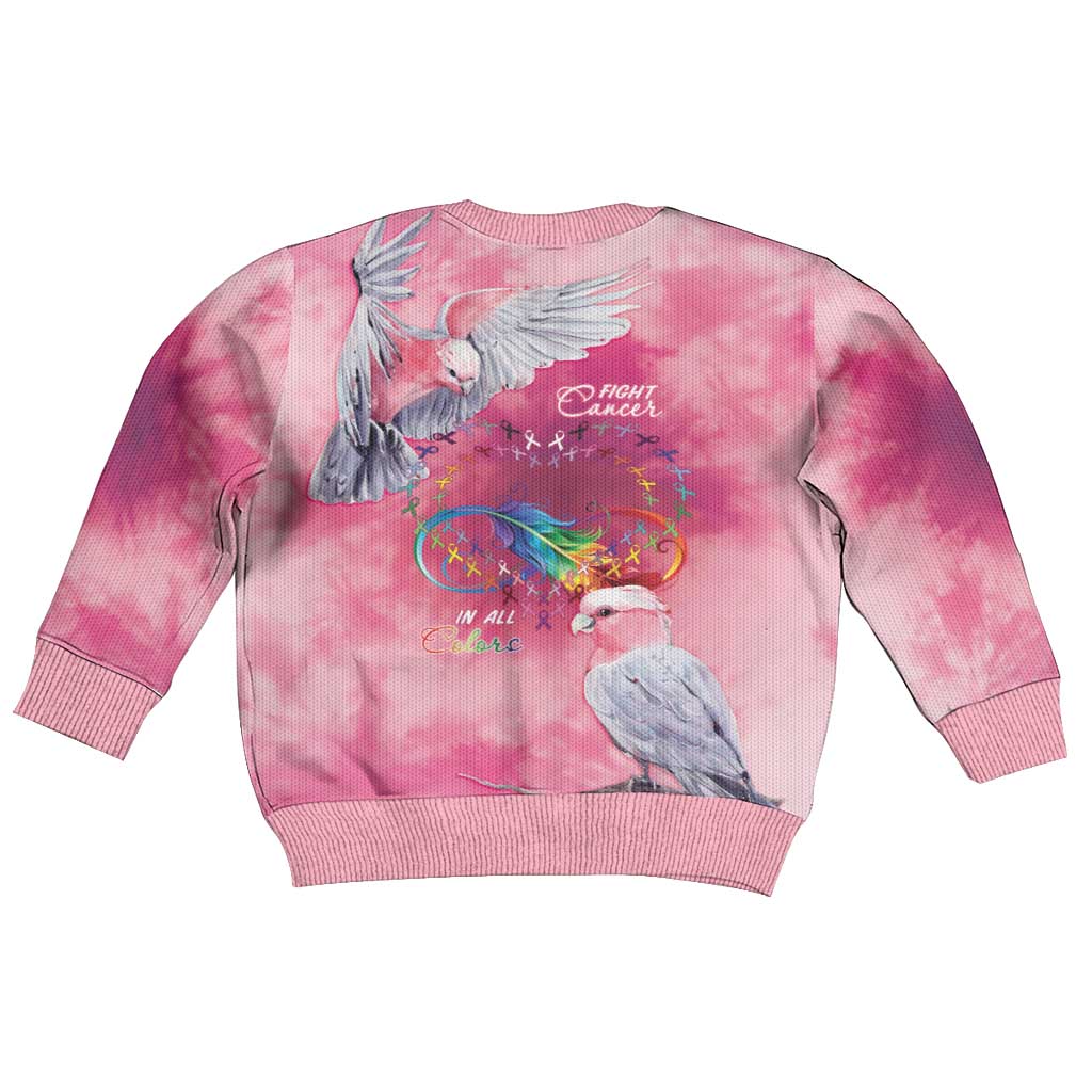Australia Fight Cancer In All Colors Kid Ugly Christmas Sweater Galah Pink Tie Dye - Vibe Hoodie
