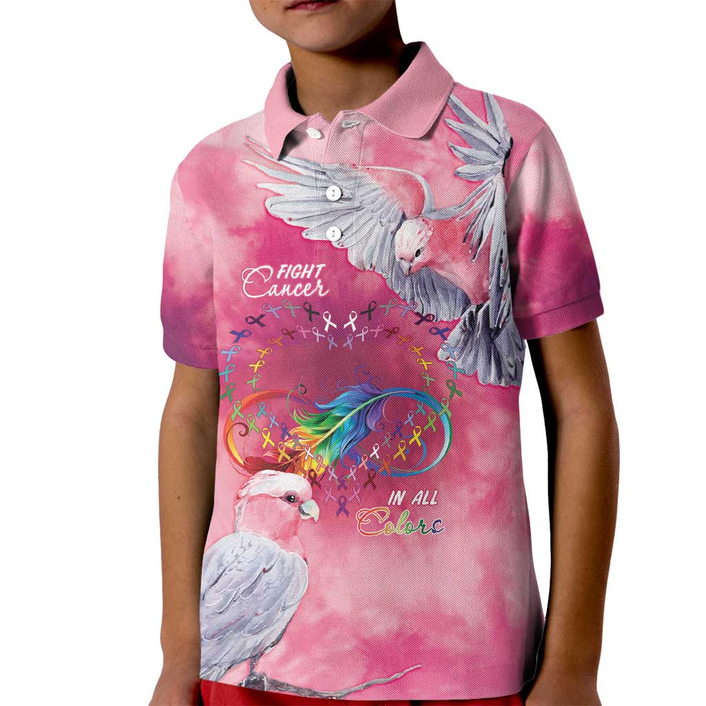 Australia Fight Cancer In All Colors Kid Polo Shirt Galah Pink Tie Dye - Vibe Hoodie