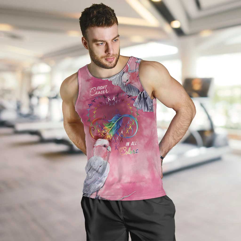Australia Fight Cancer In All Colors Men Tank Top Galah Pink Tie Dye - Vibe Hoodie