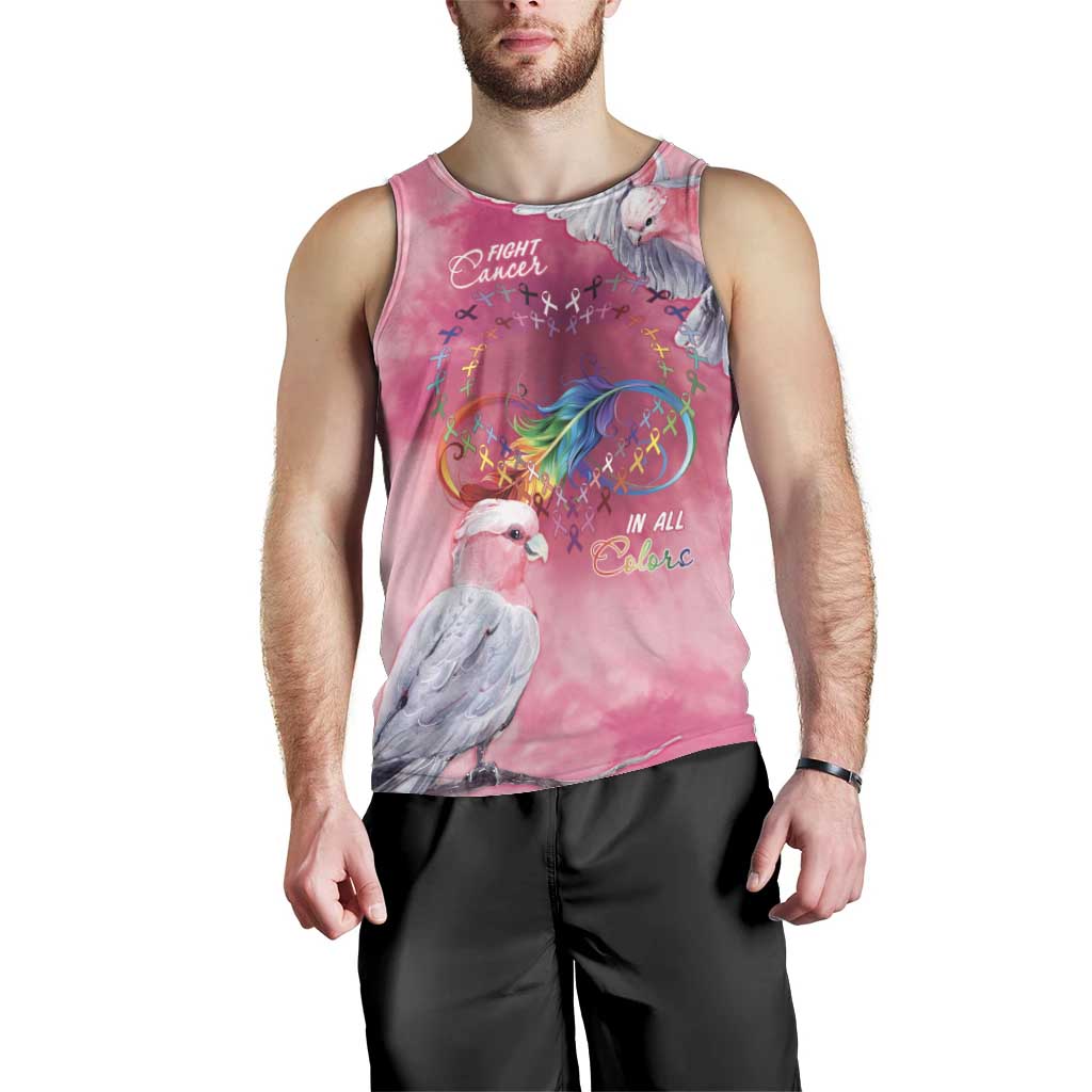 Australia Fight Cancer In All Colors Men Tank Top Galah Pink Tie Dye - Vibe Hoodie