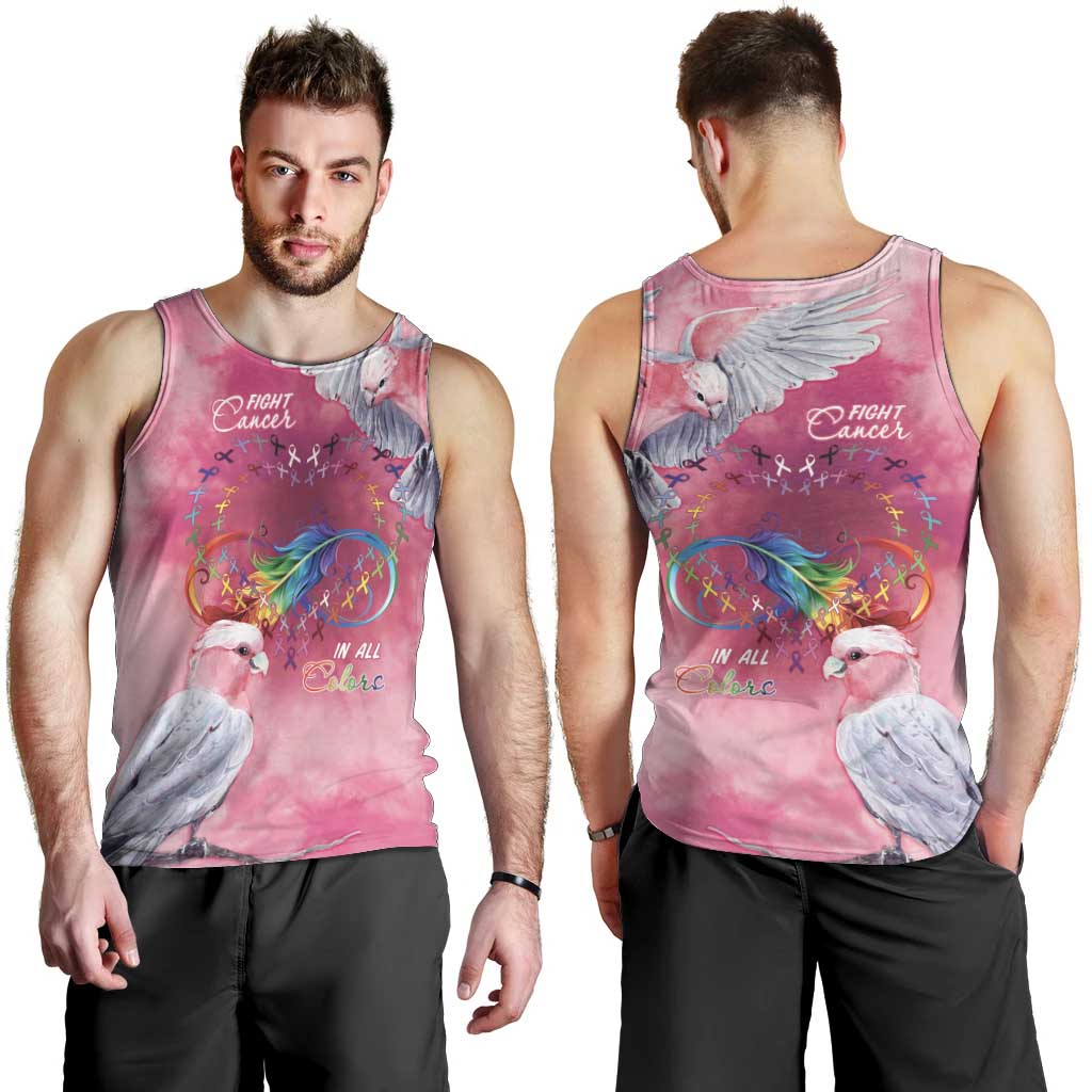 Australia Fight Cancer In All Colors Men Tank Top Galah Pink Tie Dye - Vibe Hoodie