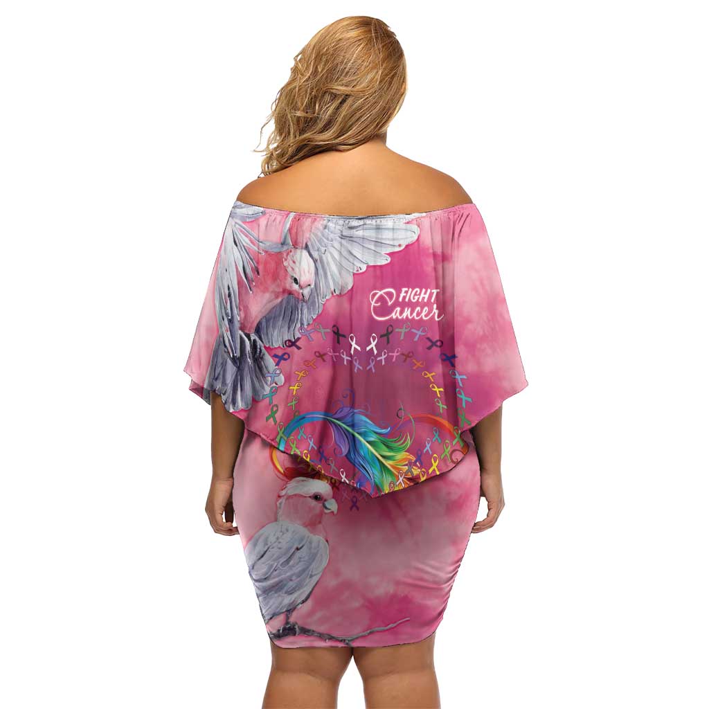 Australia Fight Cancer In All Colors Off Shoulder Short Dress Galah Pink Tie Dye - Vibe Hoodie