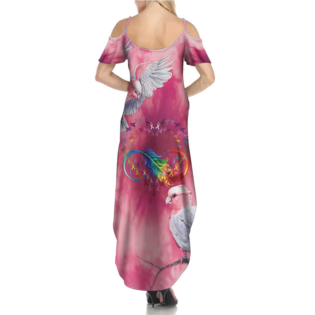 Australia Fight Cancer In All Colors Summer Maxi Dress Galah Pink Tie Dye - Vibe Hoodie