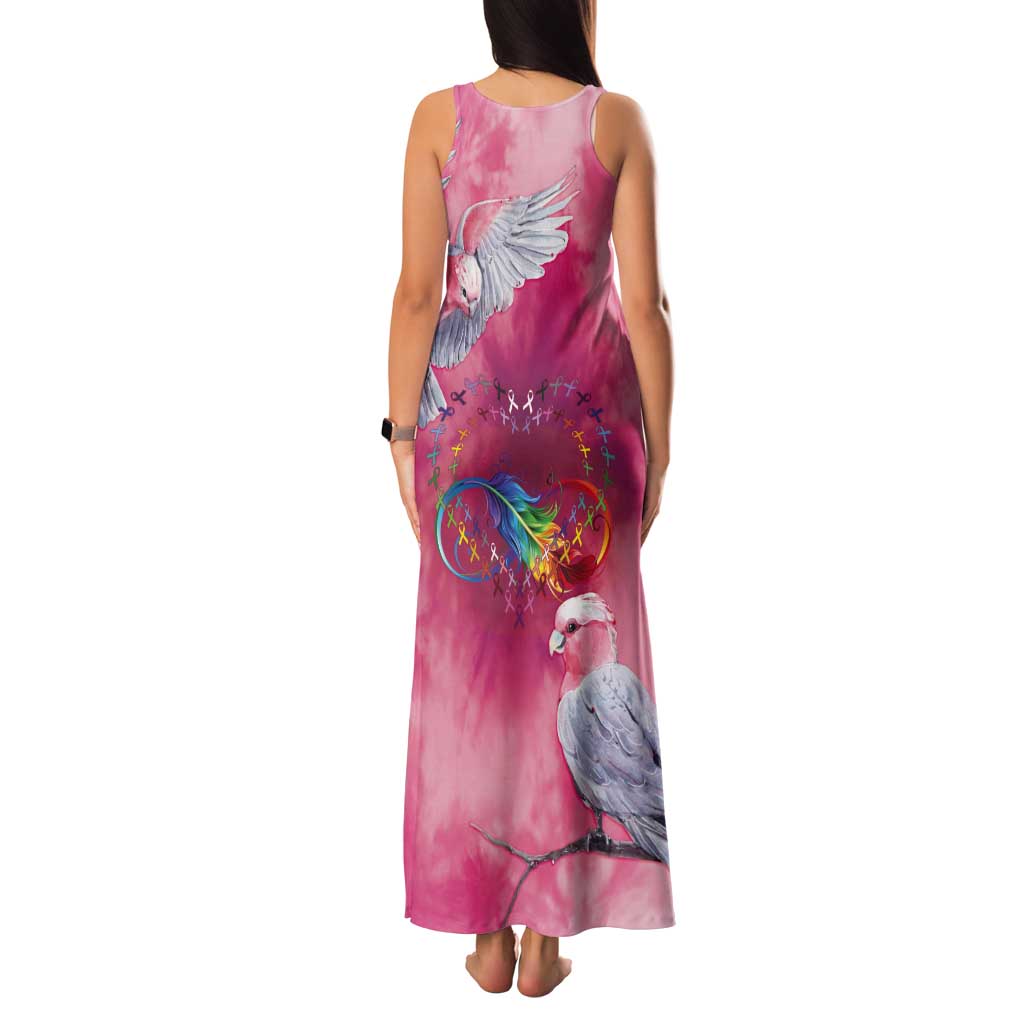 Australia Fight Cancer In All Colors Tank Maxi Dress Galah Pink Tie Dye - Vibe Hoodie