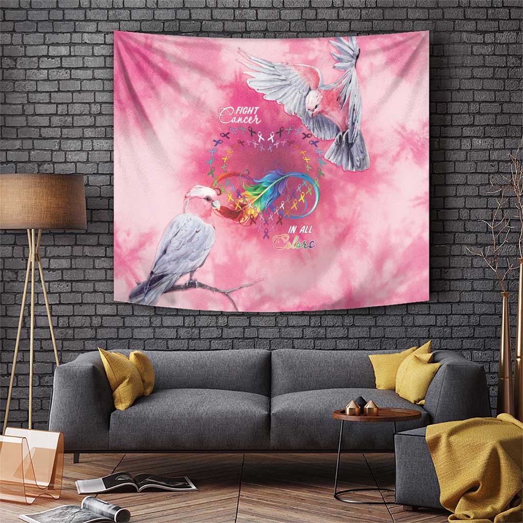 Australia Fight Cancer In All Colors Tapestry Galah Pink Tie Dye - Vibe Hoodie