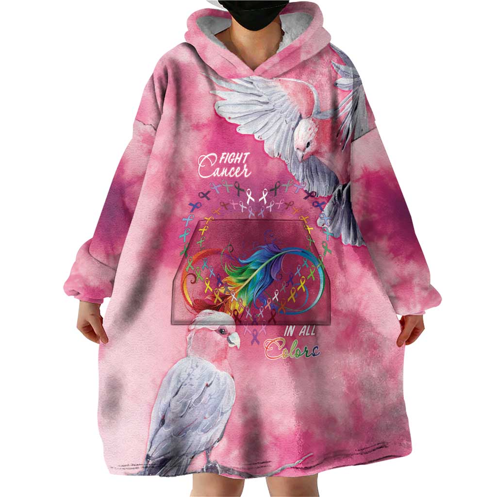 Australia Fight Cancer In All Colors Wearable Blanket Hoodie Galah Pink Tie Dye - Vibe Hoodie
