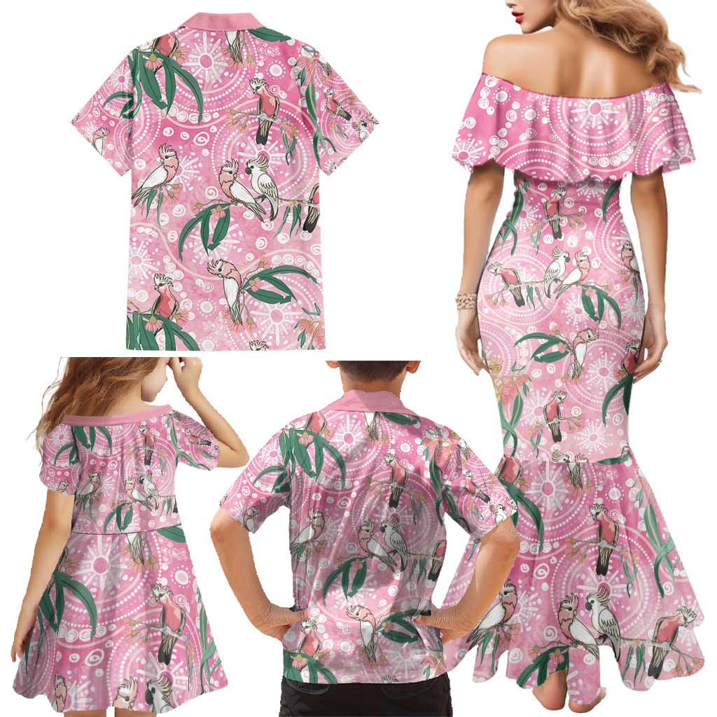 Australia Galah Aboriginal Family Matching Mermaid Dress and Hawaiian Shirt Breast Cancer Awareness - Vibe Hoodie