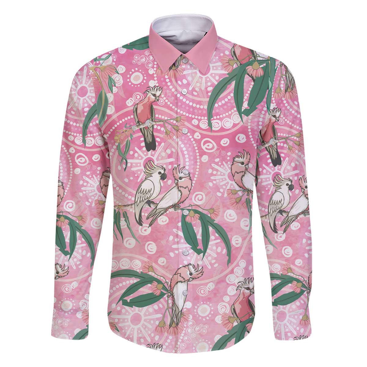 Australia Galah Aboriginal Family Matching Off The Shoulder Long Sleeve Dress and Hawaiian Shirt Breast Cancer Awareness - Vibe Hoodie