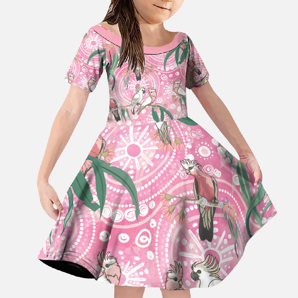 Australia Galah Aboriginal Family Matching Off Shoulder Maxi Dress and Hawaiian Shirt Breast Cancer Awareness - Vibe Hoodie