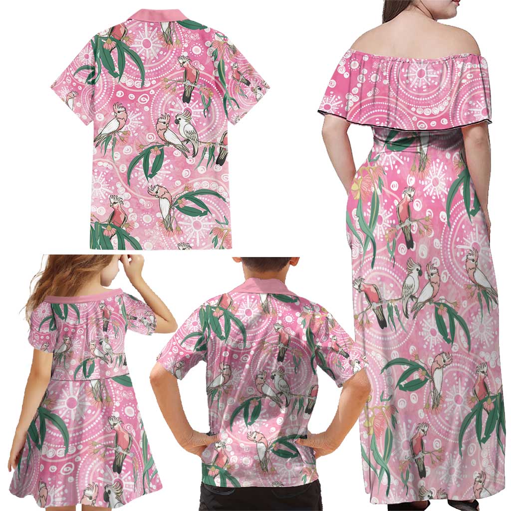 Australia Galah Aboriginal Family Matching Off Shoulder Maxi Dress and Hawaiian Shirt Breast Cancer Awareness - Vibe Hoodie