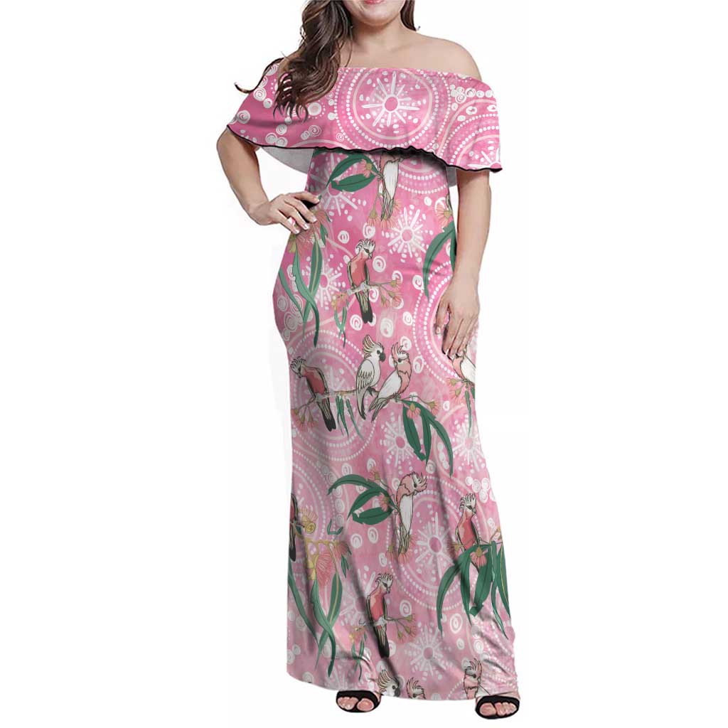 Australia Galah Aboriginal Family Matching Off Shoulder Maxi Dress and Hawaiian Shirt Breast Cancer Awareness - Vibe Hoodie