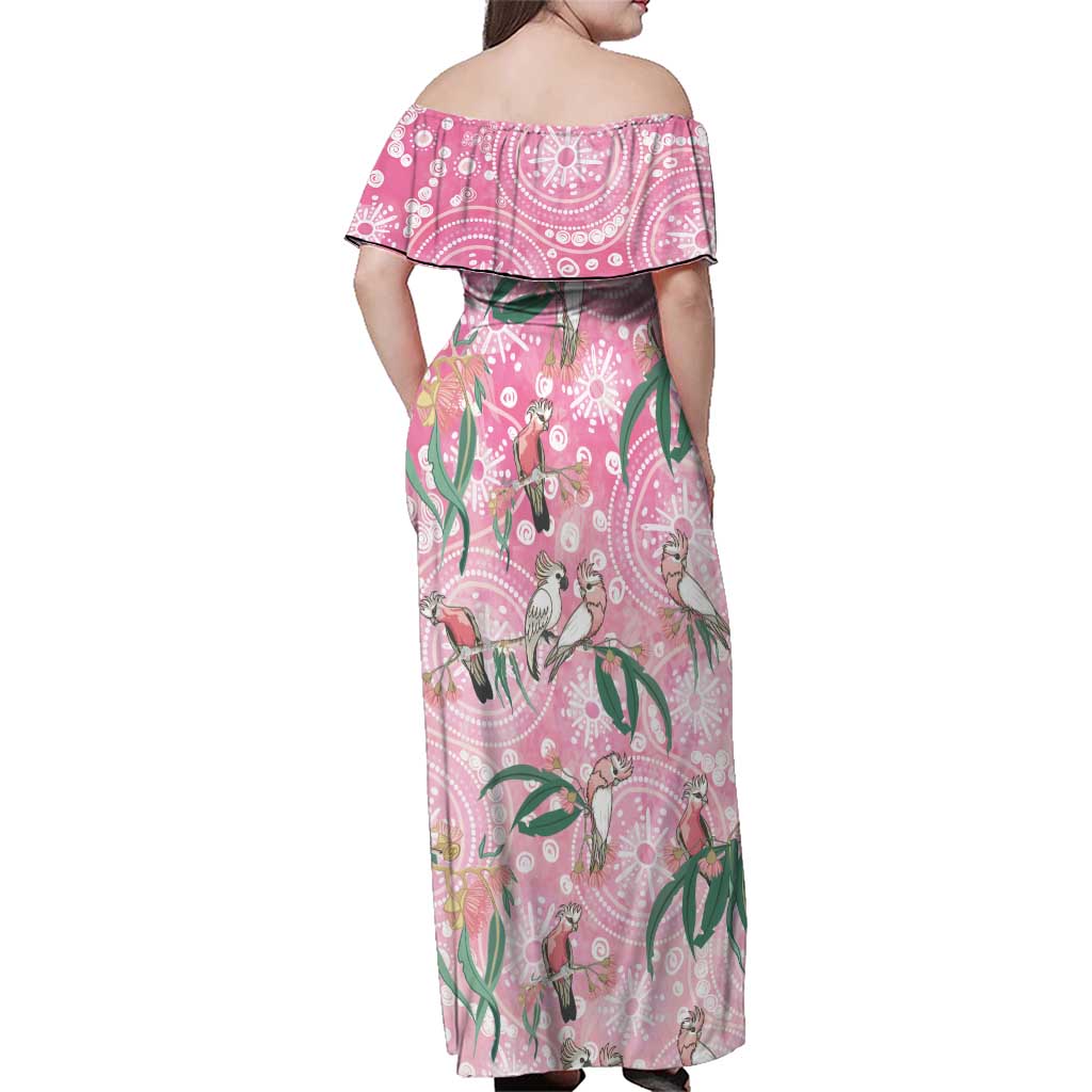 Australia Galah Aboriginal Family Matching Off Shoulder Maxi Dress and Hawaiian Shirt Breast Cancer Awareness - Vibe Hoodie