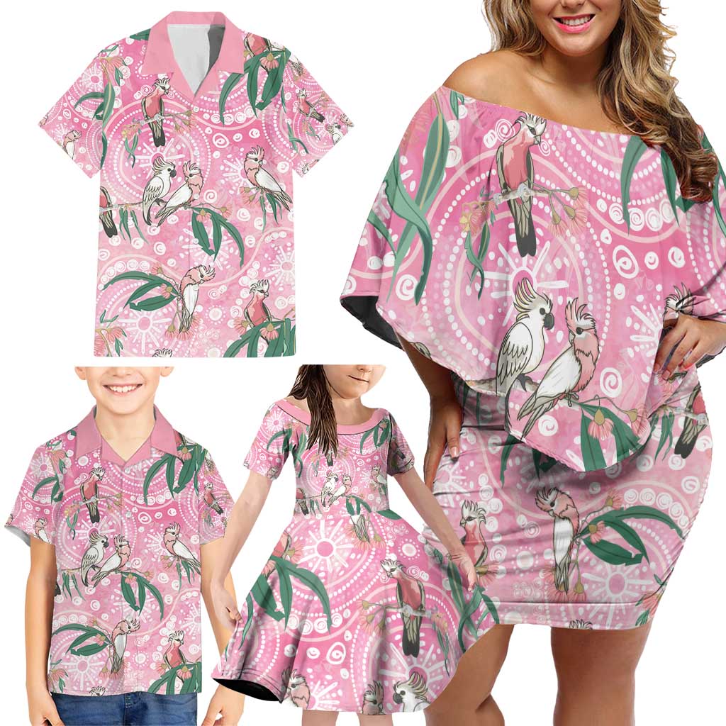 Australia Galah Aboriginal Family Matching Off Shoulder Short Dress and Hawaiian Shirt Breast Cancer Awareness - Vibe Hoodie