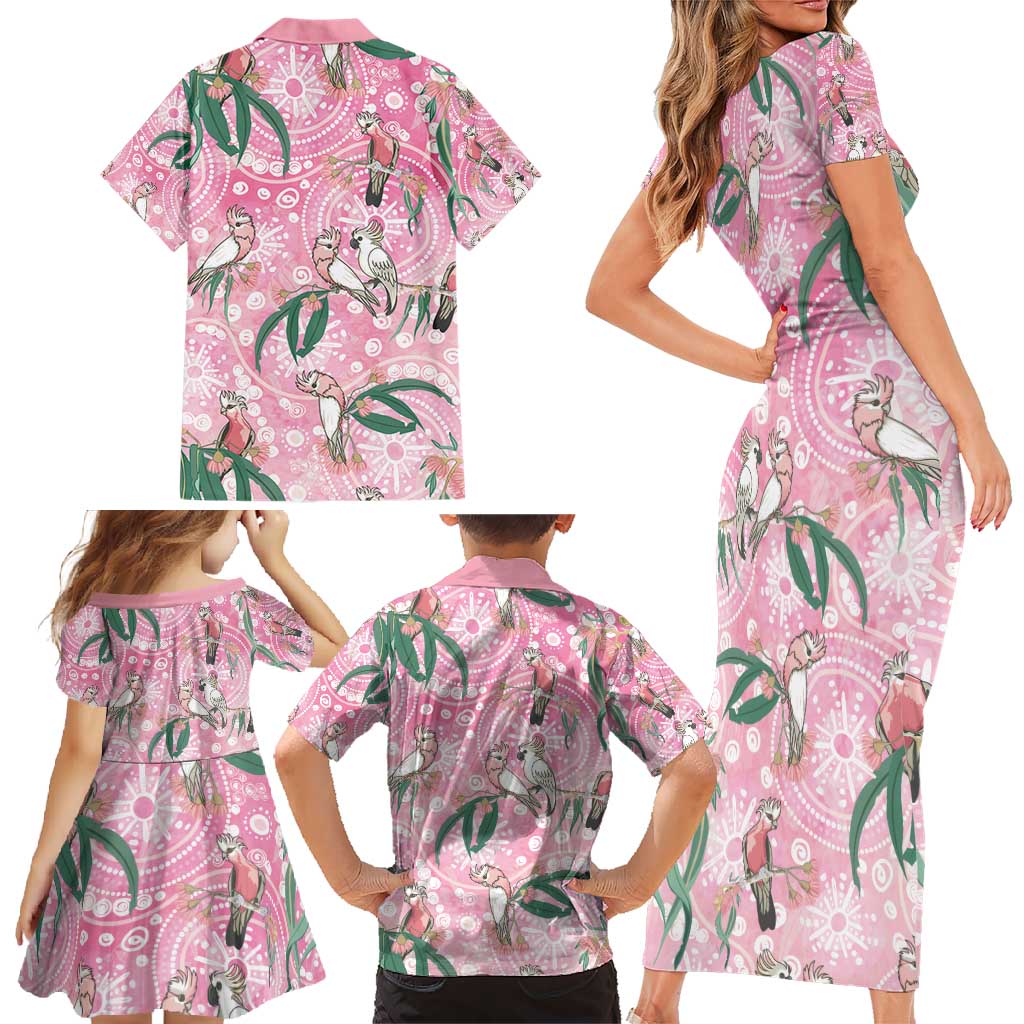 Australia Galah Aboriginal Family Matching Short Sleeve Bodycon Dress and Hawaiian Shirt Breast Cancer Awareness - Vibe Hoodie