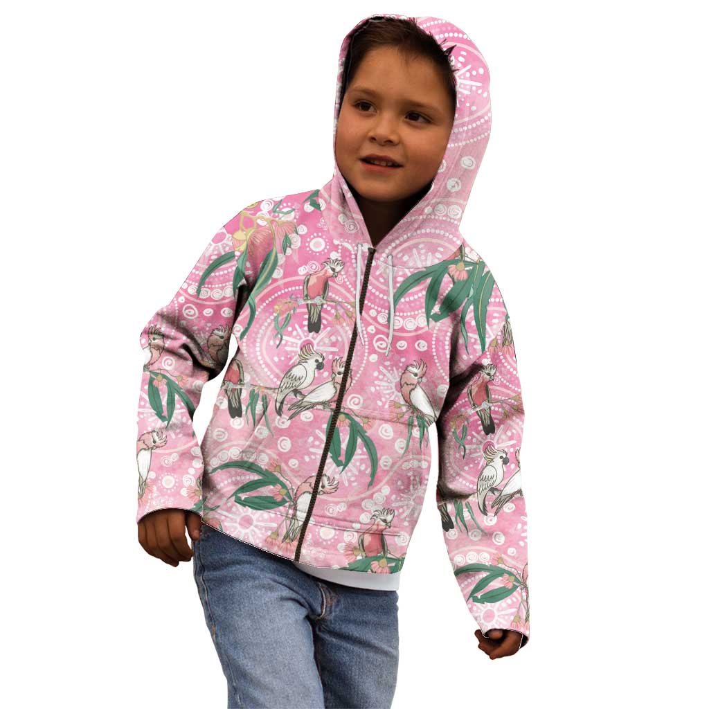 Australia Galah Aboriginal Kid Hoodie Breast Cancer Awareness - Vibe Hoodie