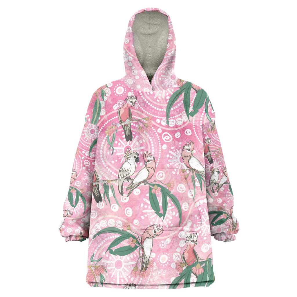 Australia Galah Aboriginal Wearable Blanket Hoodie Breast Cancer Awareness - Vibe Hoodie