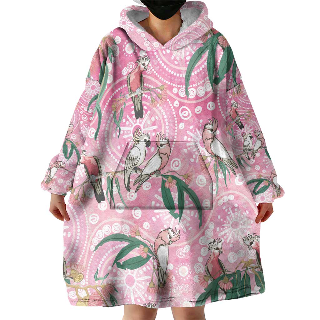 Australia Galah Aboriginal Wearable Blanket Hoodie Breast Cancer Awareness - Vibe Hoodie
