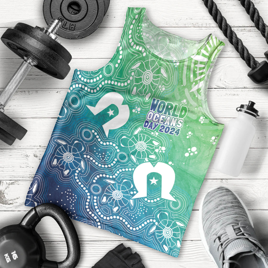 Australia Aboriginal Style Men Tank Top World Ocean Day - Vibe Hoodie Shop