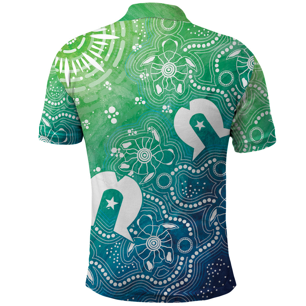 Australia Aboriginal Style Polo Shirt World Ocean Day - Vibe Hoodie Shop