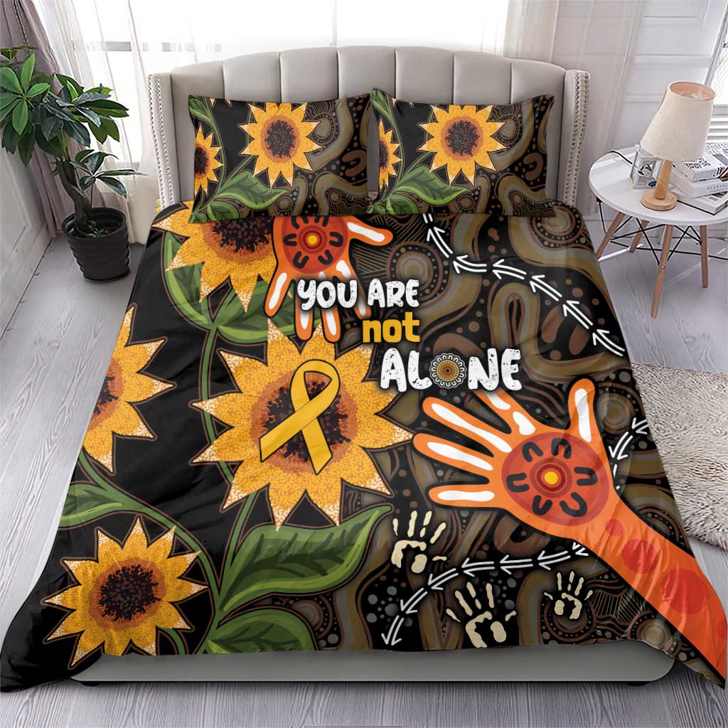 Australia Indigenous Bedding Set You Are Not Alone - Vibe Hoodie Shop