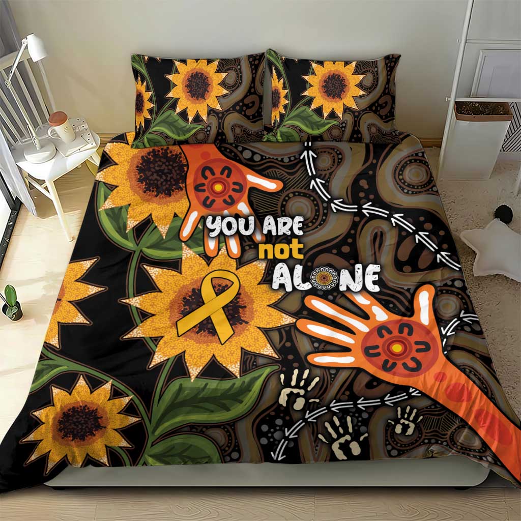Australia Indigenous Bedding Set You Are Not Alone - Vibe Hoodie Shop