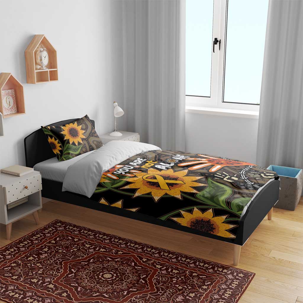 Australia Indigenous Bedding Set You Are Not Alone - Vibe Hoodie Shop