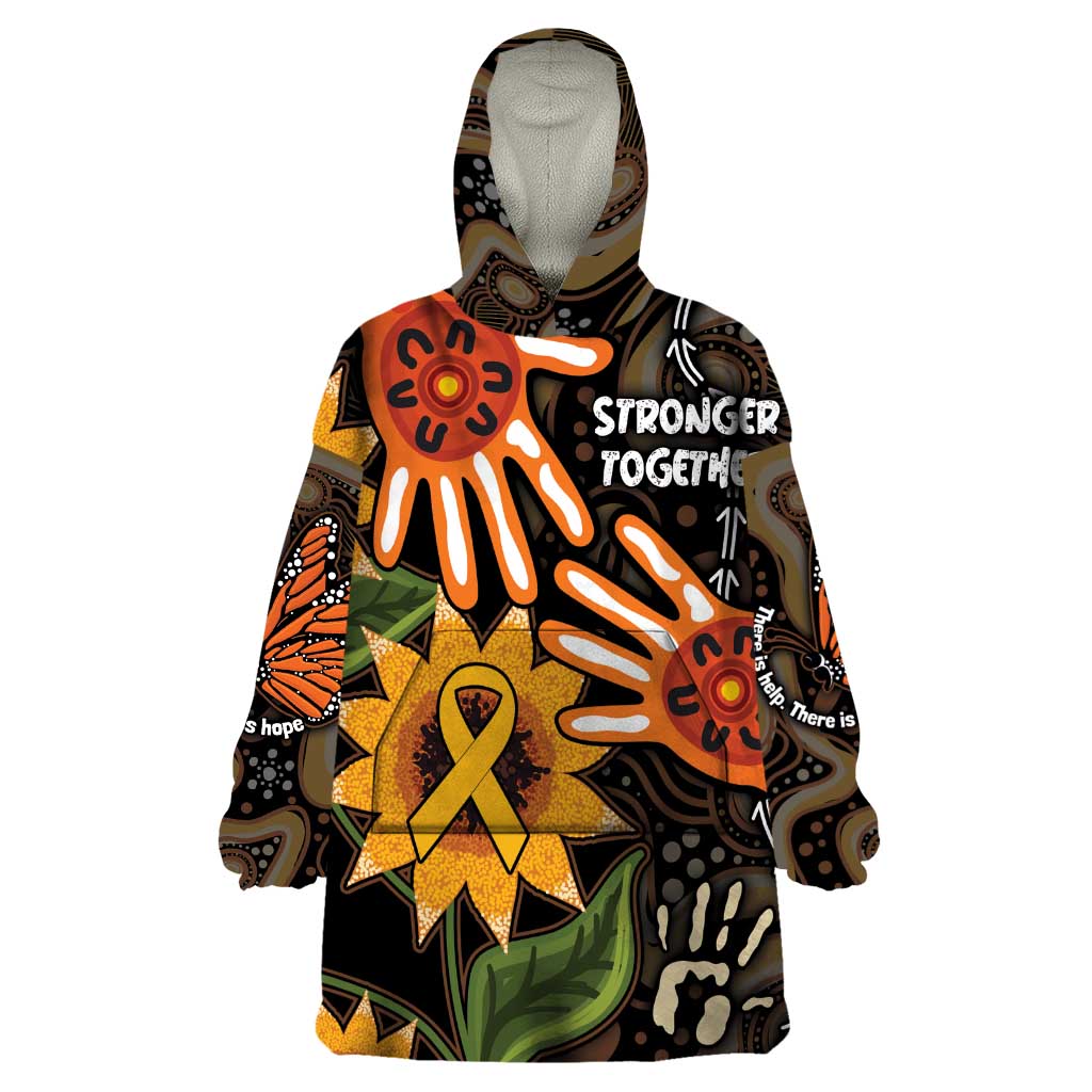 Australia Indigenous Wearable Blanket Hoodie You Are Not Alone - Vibe Hoodie Shop