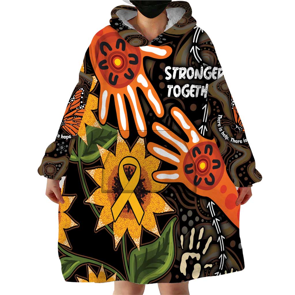 Australia Indigenous Wearable Blanket Hoodie You Are Not Alone - Vibe Hoodie Shop