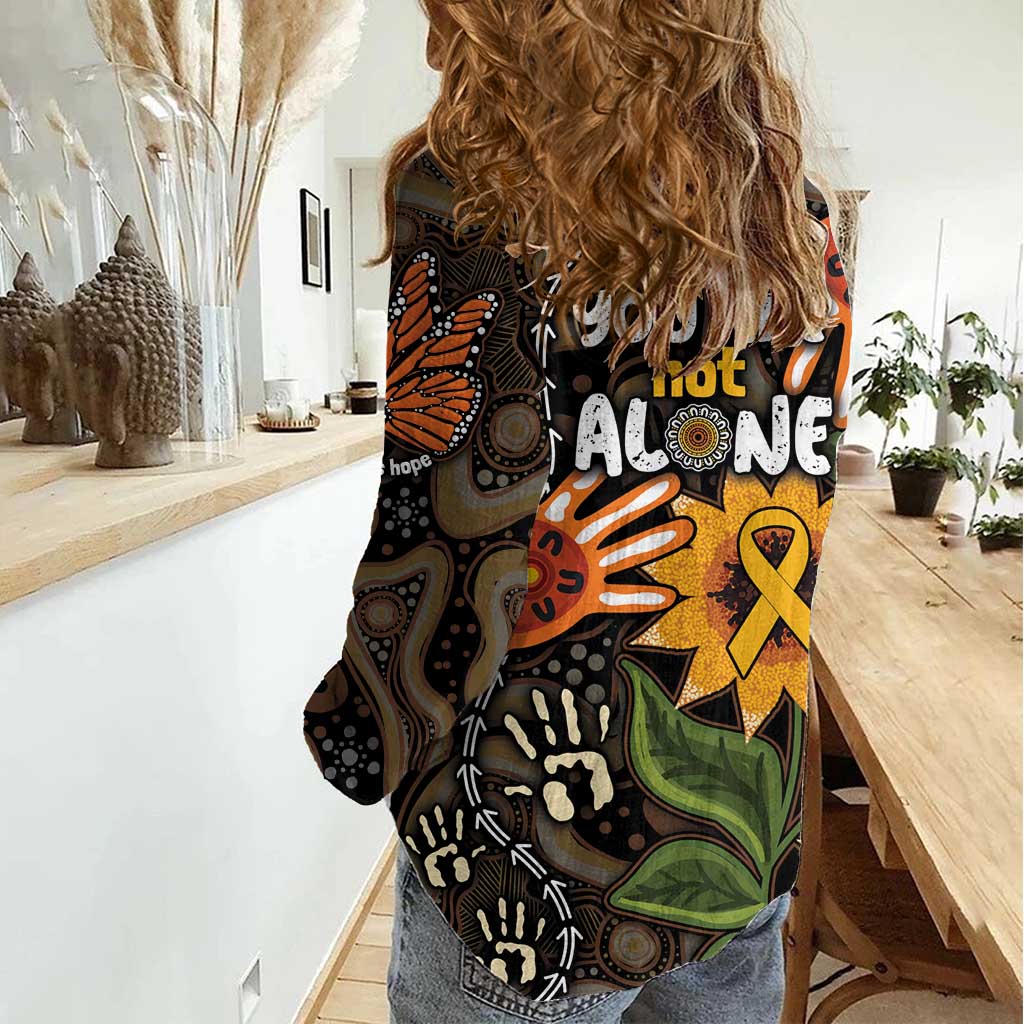 Australia Indigenous Women Casual Shirt You Are Not Alone - Vibe Hoodie Shop