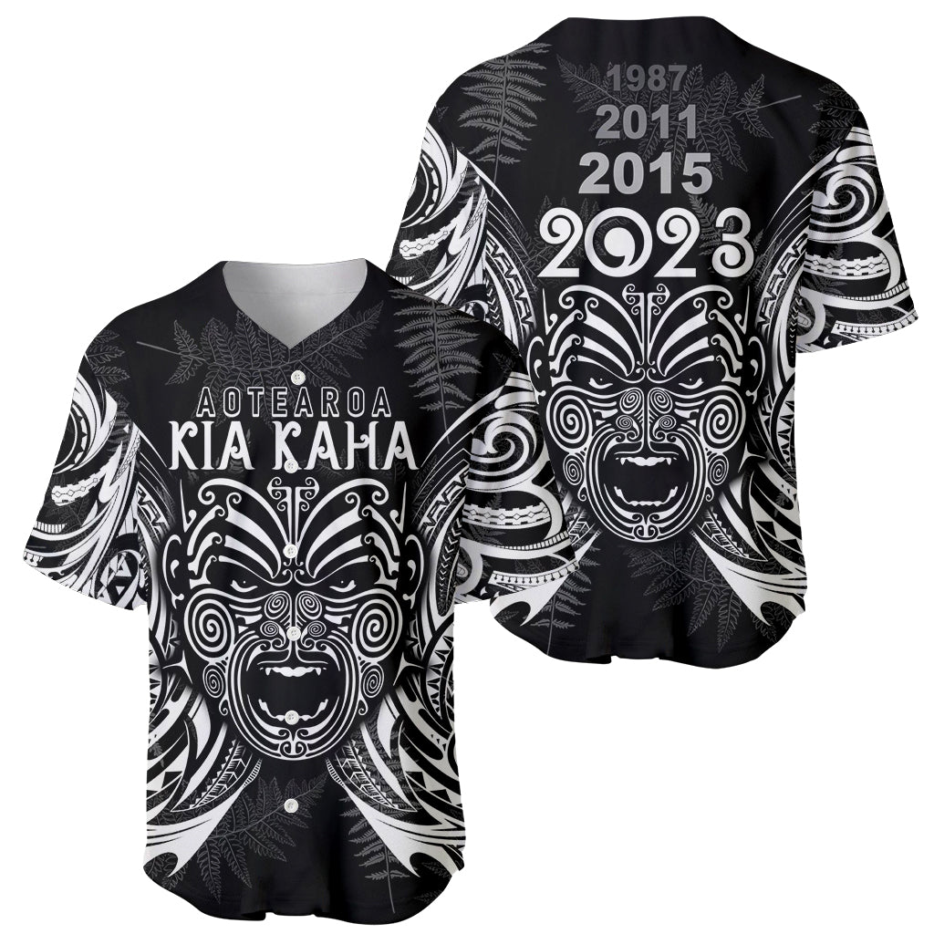 New Zealand Rugby Baseball Jersey 2023 World Cup Aotearoa Haka Face - Vibe Hoodie Shop