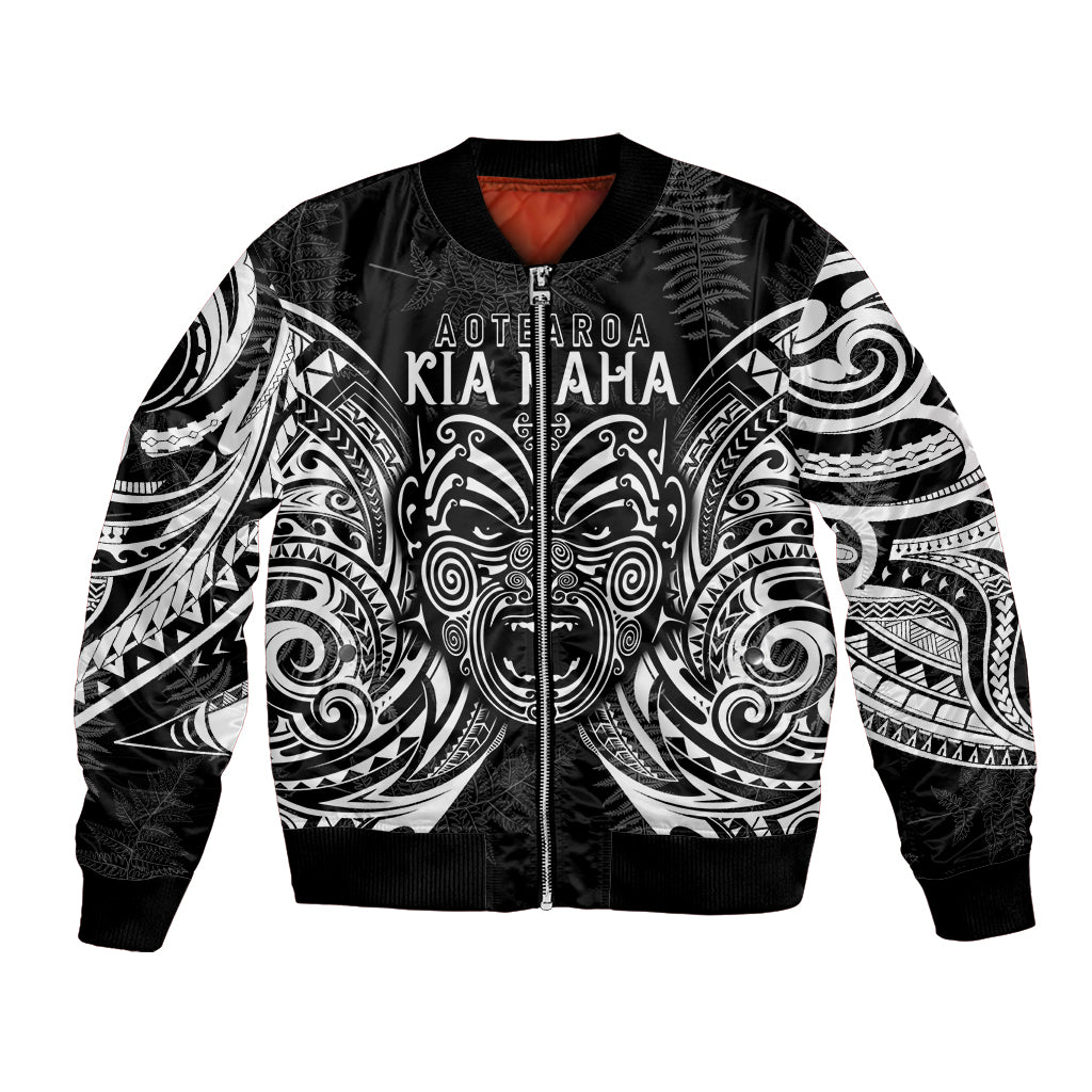 New Zealand Rugby Bomber Jacket 2023 World Cup Aotearoa Haka Face - Vibe Hoodie Shop
