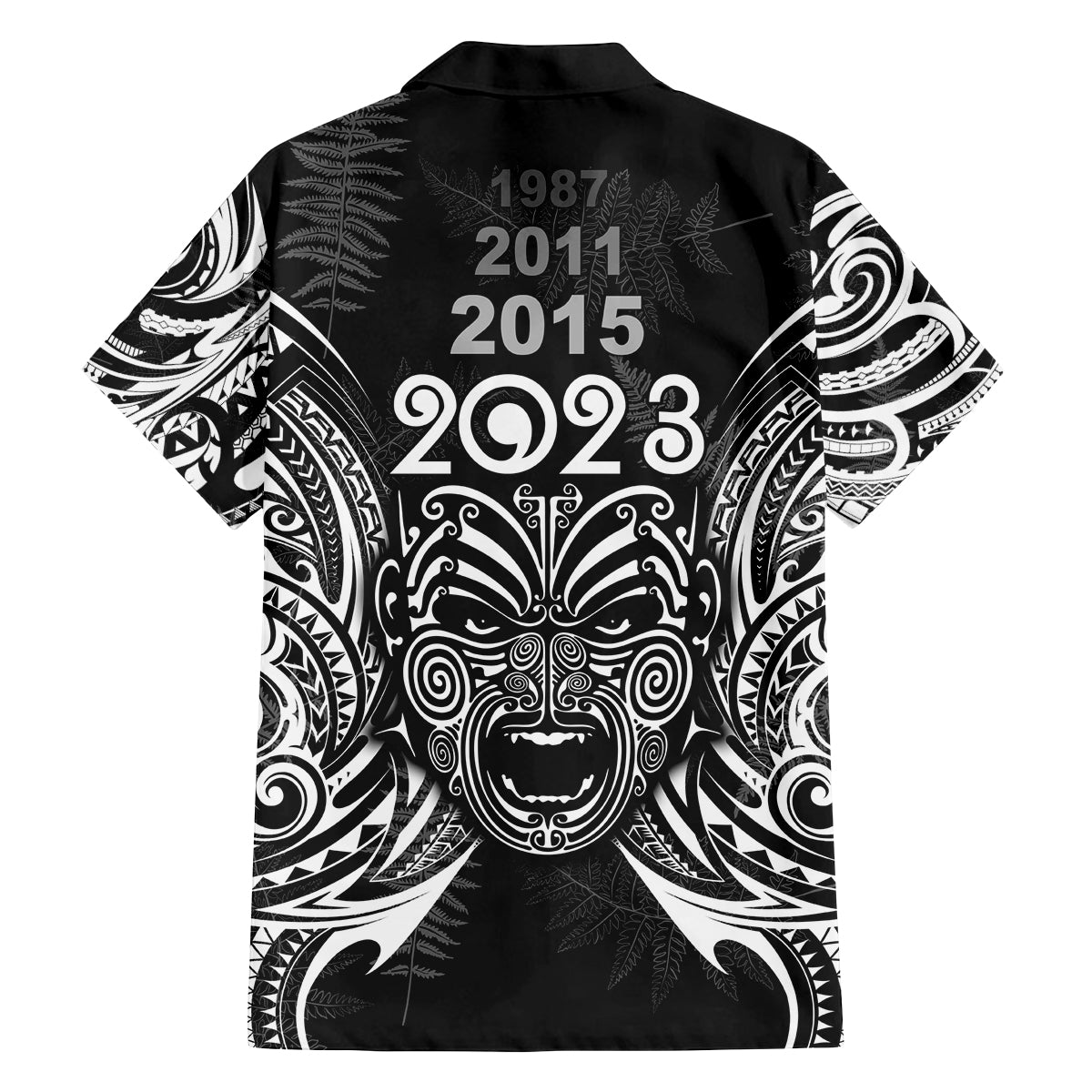 custom-new-zealand-rugby-family-matching-long-sleeve-bodycon-dress-and-hawaiian-shirt-2023-world-cup-aotearoa-haka-face