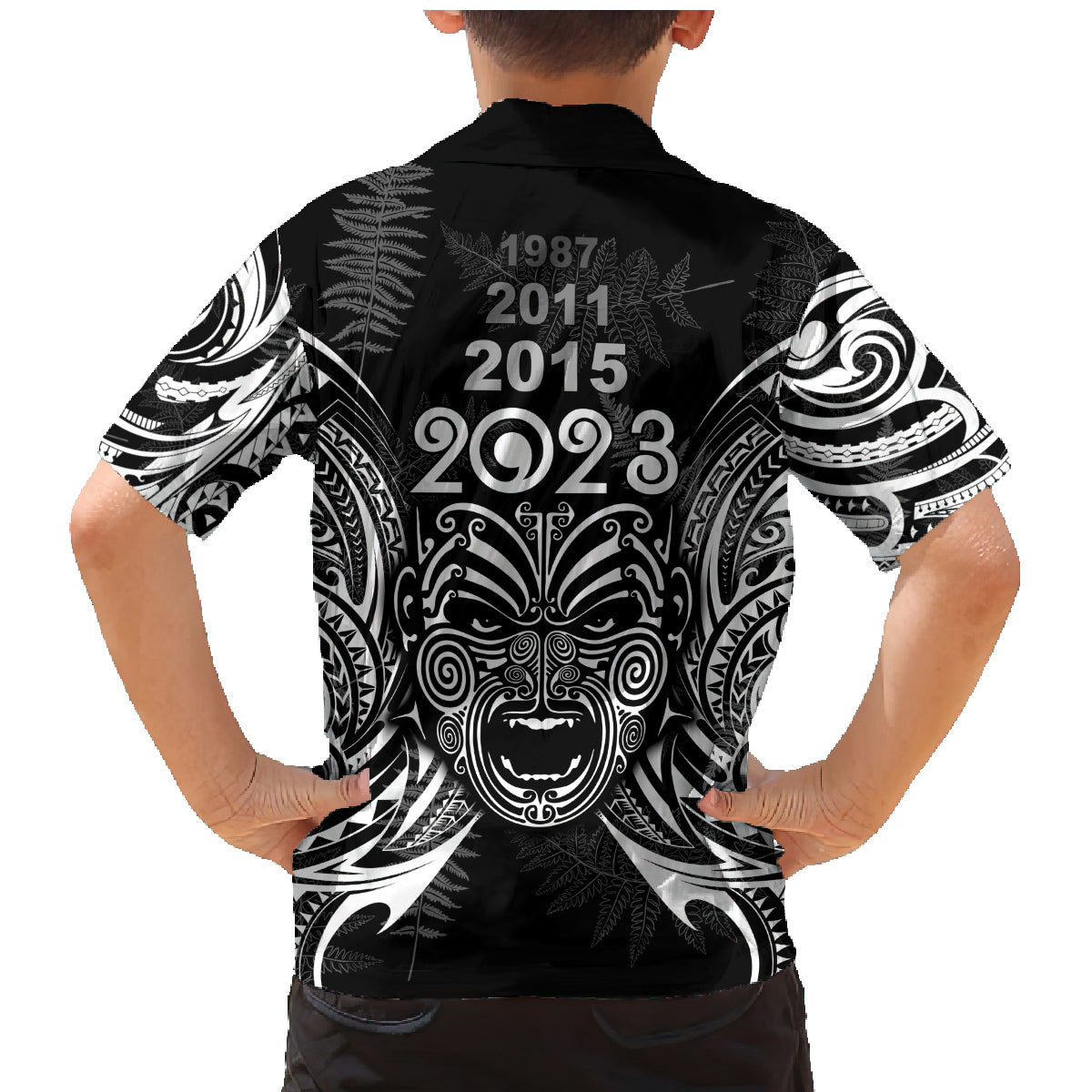 custom-new-zealand-rugby-family-matching-mermaid-dress-and-hawaiian-shirt-2023-world-cup-aotearoa-haka-face