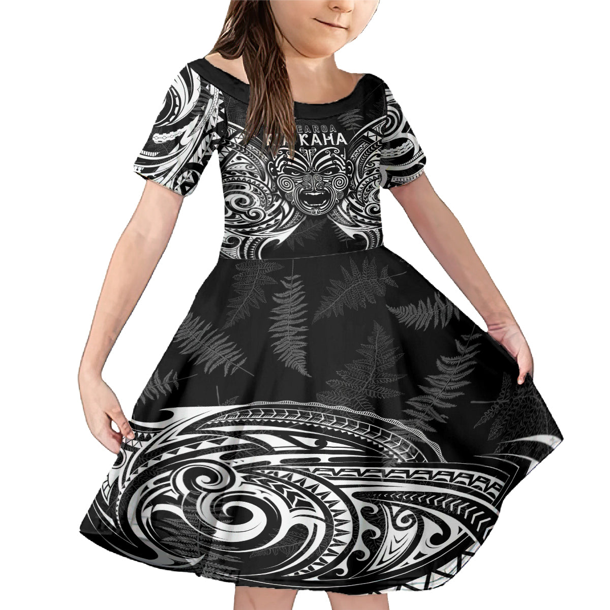 custom-new-zealand-rugby-family-matching-mermaid-dress-and-hawaiian-shirt-2023-world-cup-aotearoa-haka-face