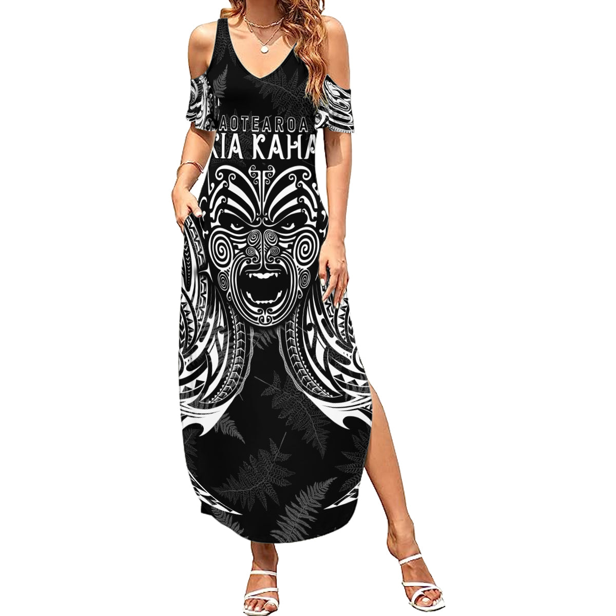 custom-new-zealand-rugby-family-matching-summer-maxi-dress-and-hawaiian-shirt-2023-world-cup-aotearoa-haka-face