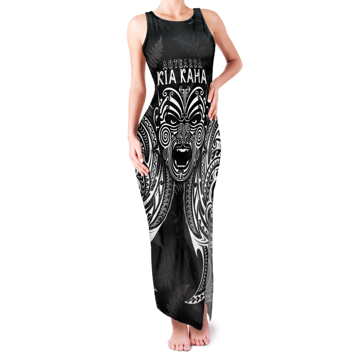 custom-new-zealand-rugby-family-matching-tank-maxi-dress-and-hawaiian-shirt-2023-world-cup-aotearoa-haka-face