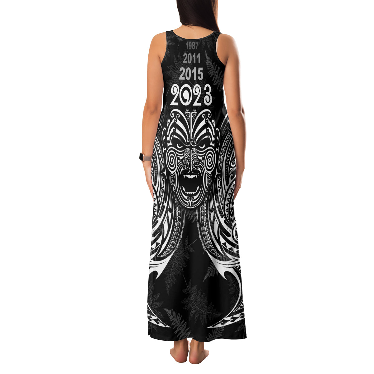 custom-new-zealand-rugby-family-matching-tank-maxi-dress-and-hawaiian-shirt-2023-world-cup-aotearoa-haka-face